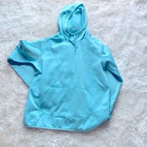 Teal colored Nike Therma-Fit hoodie. Size M